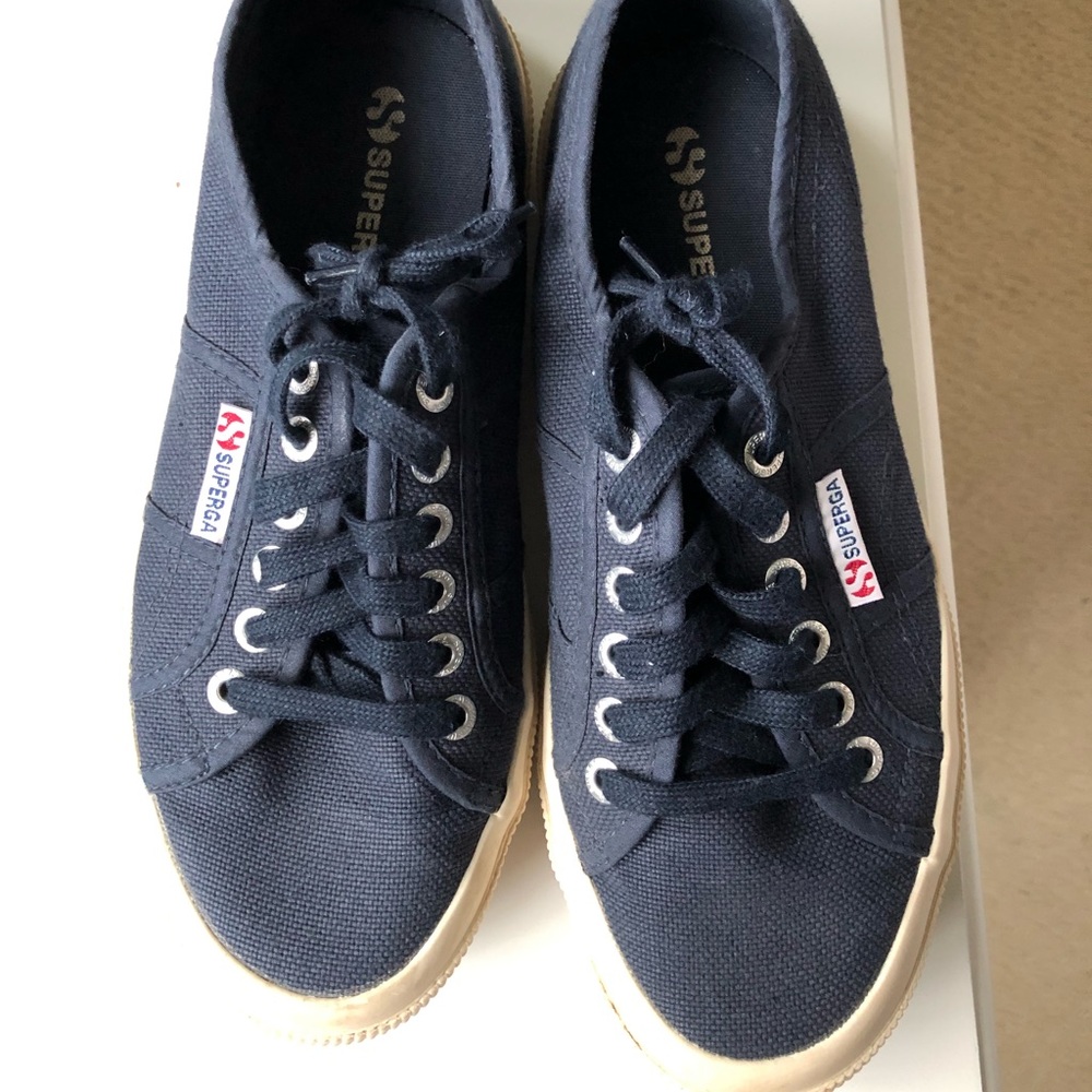 Navy blue superga sneakers